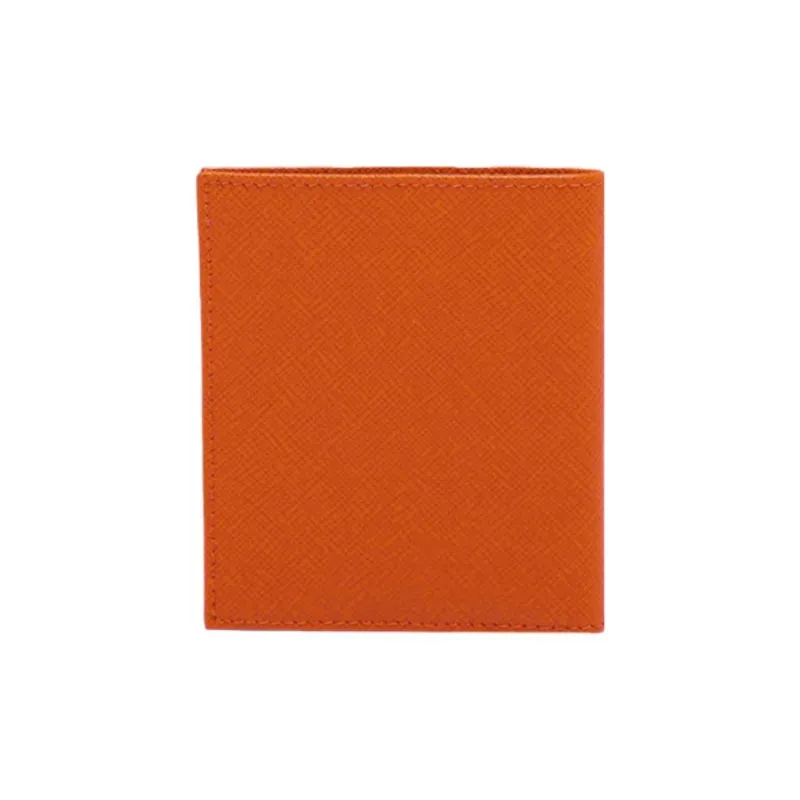 PRADA Saffiano Leather Wallet Unisex Papaya-1
