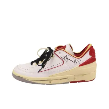 Jordan x OFF WHITE Air Jordan 2 Low Top Skateboard Shoes Men's White