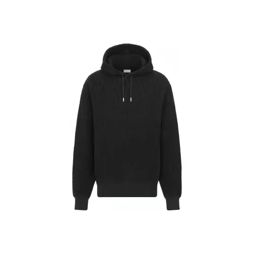DIOR Oblique Relaxed Fit Hooded Sweatshirt Men's Black