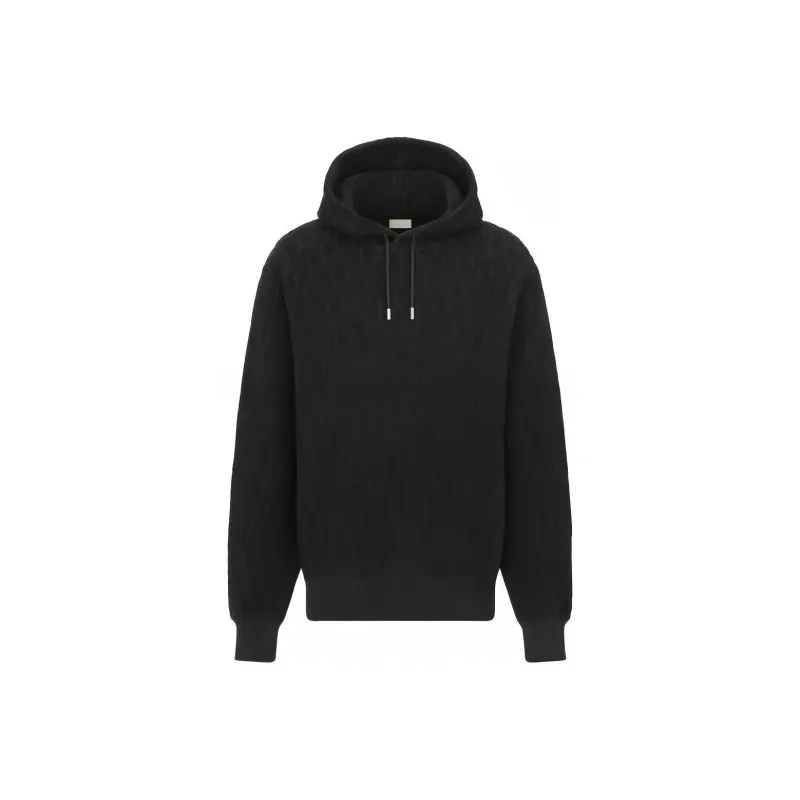 DIOR Oblique Relaxed Fit Hooded Sweatshirt Men's Black-0