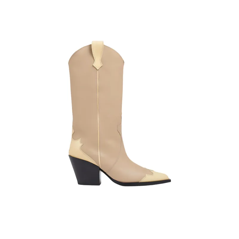 Aeyde Ariel Ankle Boots 7.5cm Women's Beige-1