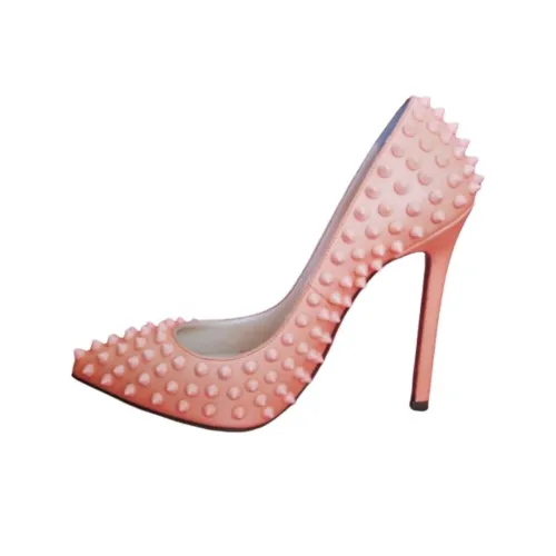 CL LUBOTING Pigalle Spikes Slim Heel High Heels 12cm Women's Pink