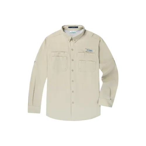 Columbia PFG Shirt Men's Light Khaki