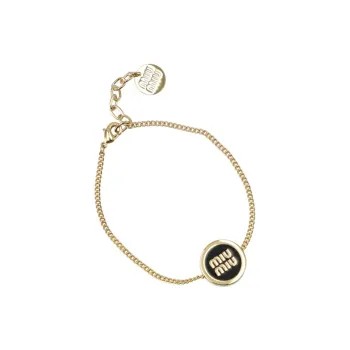 MIU MIU Enamel Metal Bracelets Women's Gold