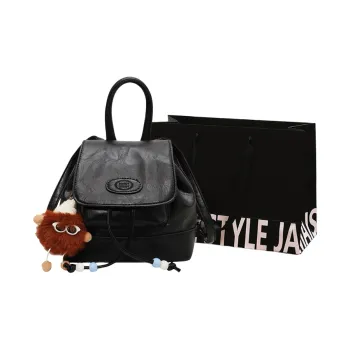 Cwatcun PU Carry Backpack Women's Black/Ecru/Coffee/Brown/Blue&Brown
