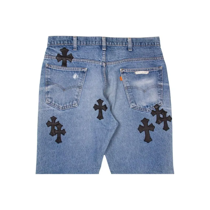 Chrome Hearts Jeans Men Blue-2