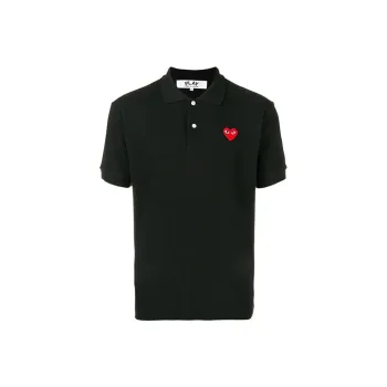CDG Play Heart patch Polo Shirt