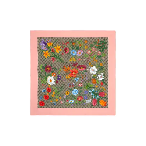 GUCCI Gg Flora Print Scarf