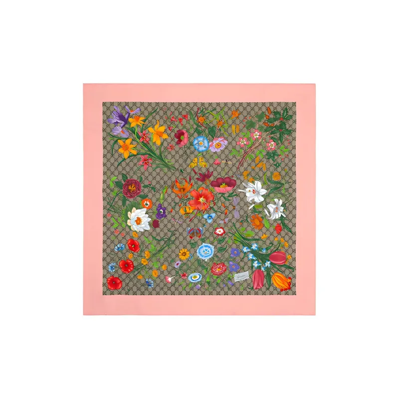 GUCCI Gg Flora Print Scarf-0