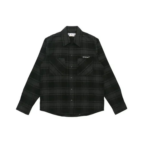 OFF WHITE Outline Arr Flannel Shirt