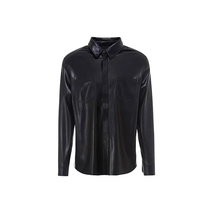 NANUSHKA Fringed Faux-leather Shirt Jacket-0
