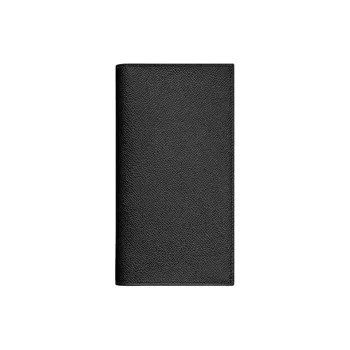 HERMES Citizen Twill Epsom Calfskin Wallet Women's Black