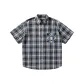 Navy Blue Plaid (Short-Sleeved)