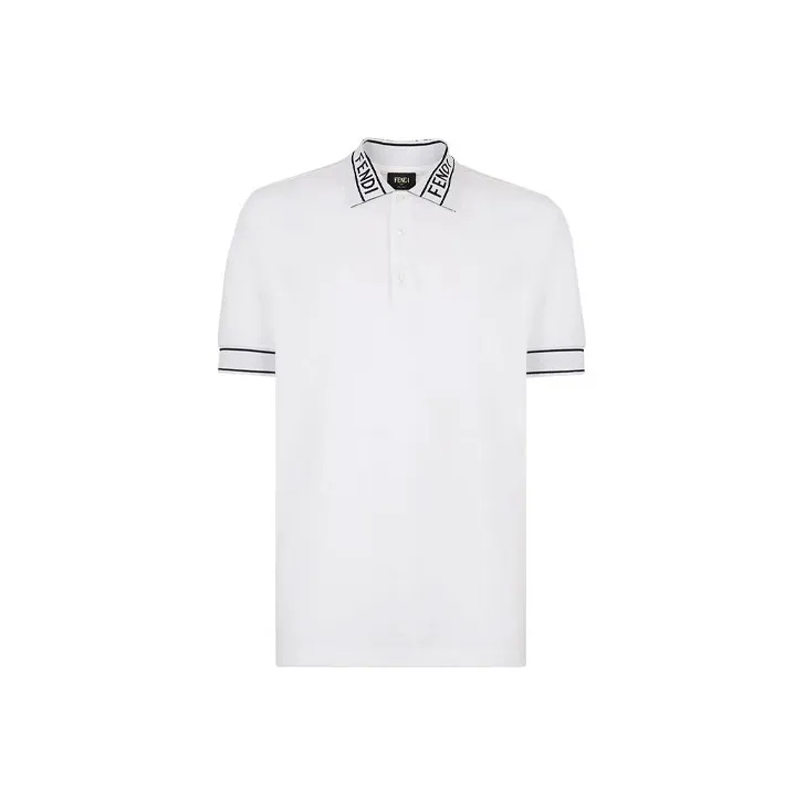 FENDI Polo Shirts Men White-0