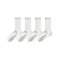 [4 Pack[Ruffle Layered]4 Pairs White]