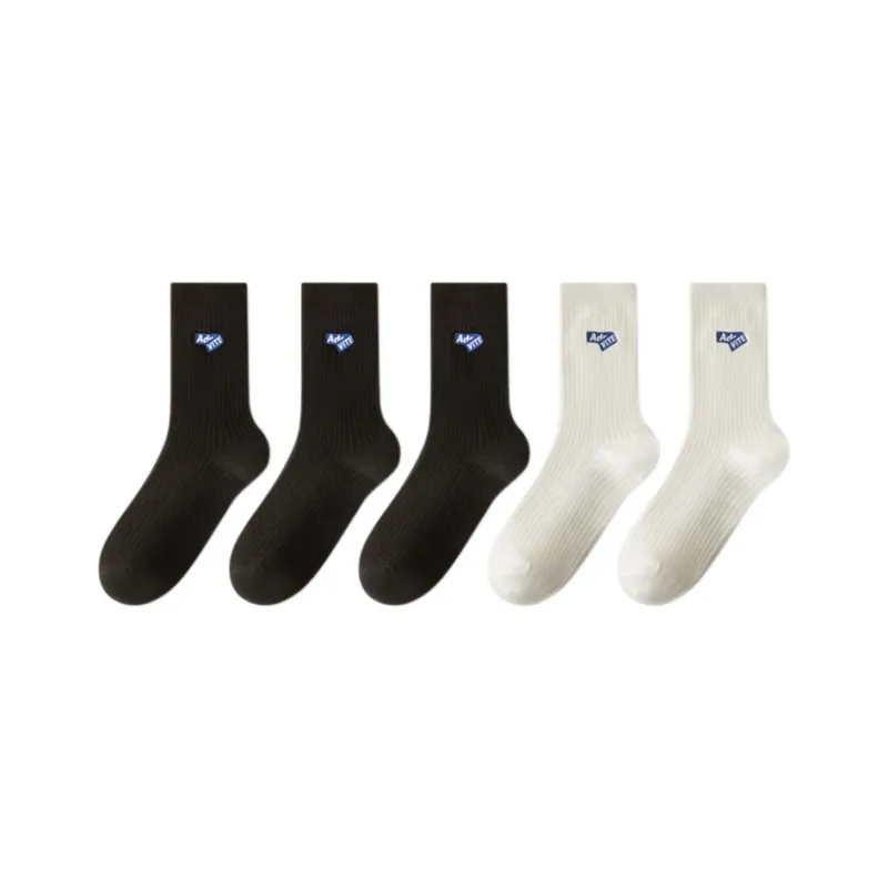 FAIRWHALE Mid Calf Socks Unisex 5 Pack-29