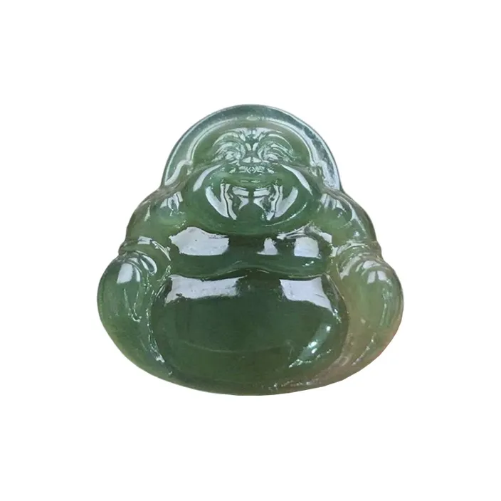 Xiao Tian Hetian Jade Buddha Pendant Green Jade Unisex-0