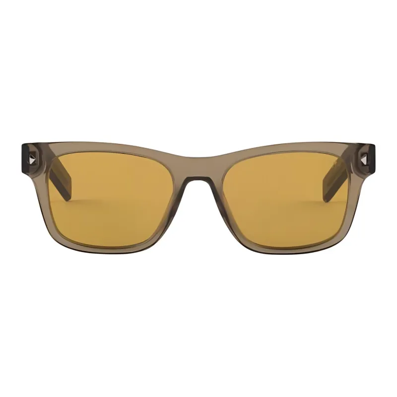 PRADA Striped Metal Detail Rectangle-frame Sunglasses-1