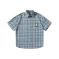 Blue Plaid (No Pocket Short-Sleeved)