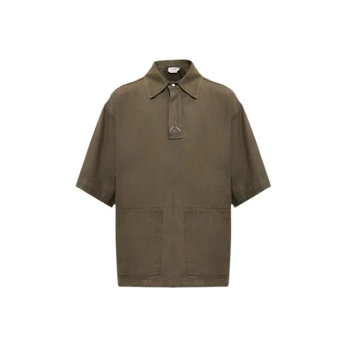 Alexander McQueen Logo Embroidered Short Sleeved Denim Polo Shirt