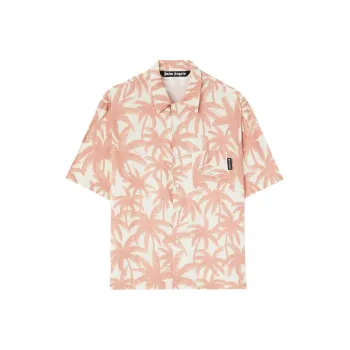 PALM ANGELS All Over Palm Printed Short Sleeved Shirt