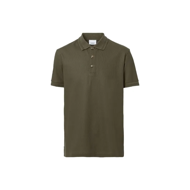 Burberry Polo Shirts Men Dark Olive Green-0