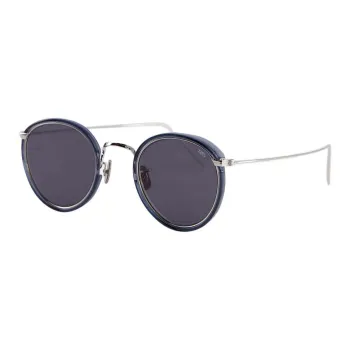 EYEVAN 7285 Titanium Acetate Round Sunglasses Unisex Gold