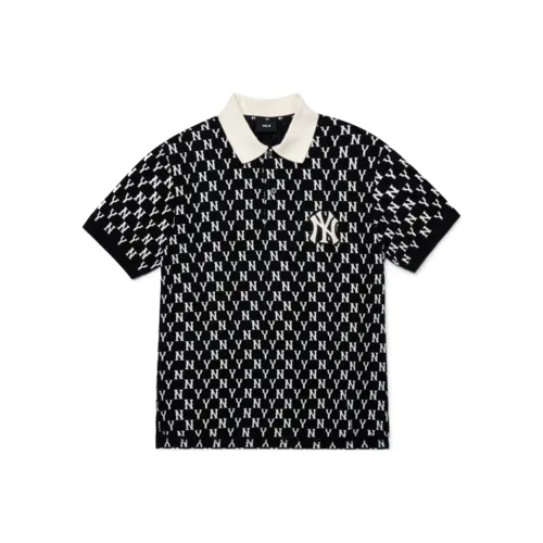 MLB Base Logo Polo Shirts Men Black
