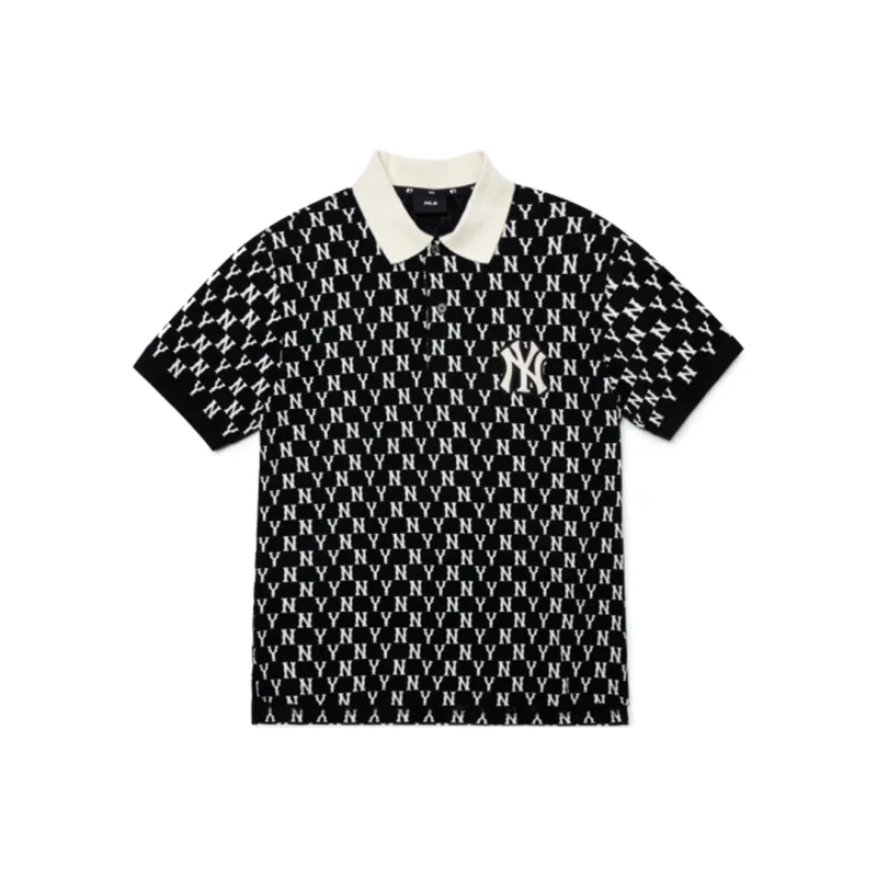 MLB Base Logo Polo Shirts Men Black-0
