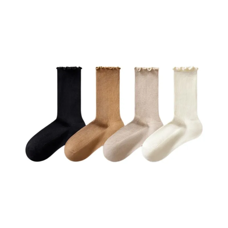 Temooues Mid Calf Socks Women's 4 Pack-5
