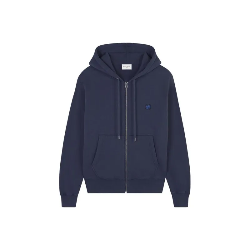 Maison Kitsune Fox Head Patch Zipped Hoodie-0