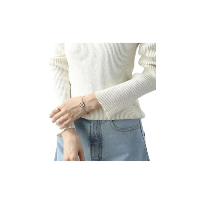 MIU MIU Enamel Metal Bracelets Women's Gold-3