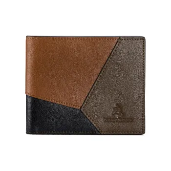 POLOMEISDO Cow Leather Vintage Men's Wallet Regular Men's Dark Brown