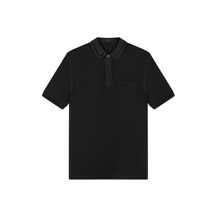 DAVID NAMAN Etruscan Series Polo Shirts Men Black-0
