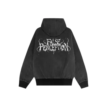 False Perception Jackets & Coats Unisex Washed Black