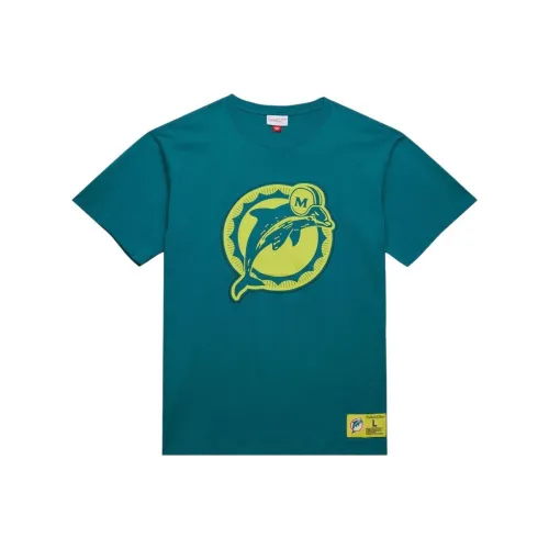 Mitchell & Ness x NFL Aqua Miami Dolphins Neon Nights Premium T Shirt T Shirt Men's Lake Green