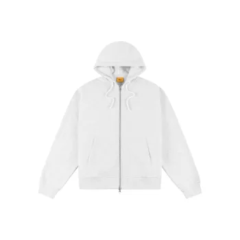 Dime MTL SS24 CURSIVE SMALL LOGO ZIP HOODIE Sweatshirt Unisex Lime Gray