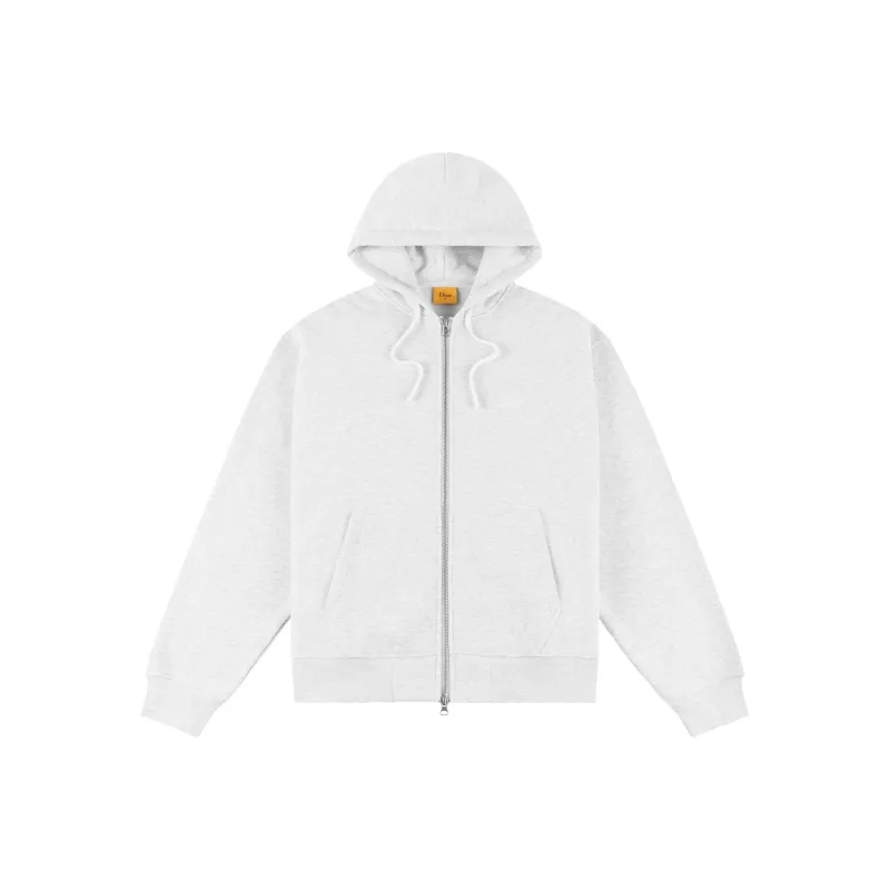 Dime MTL SS24 CURSIVE SMALL LOGO ZIP HOODIE Sweatshirt Unisex Lime Gray-0