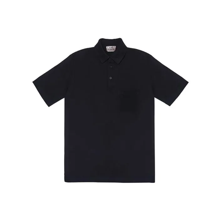 HERMES Polo Shirts Men Black-0
