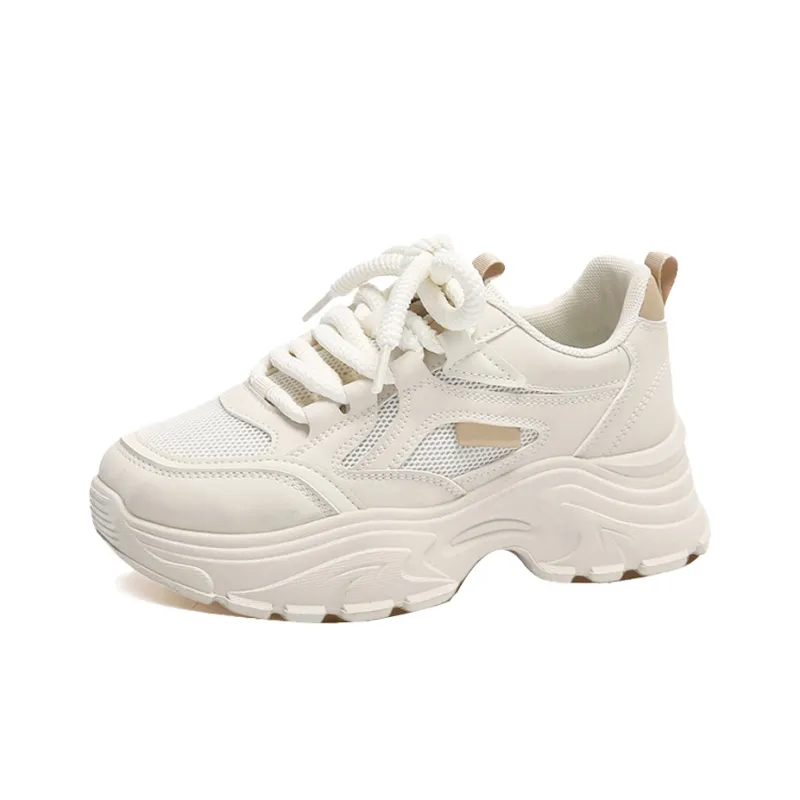 Budding Bear Anti-Slip Wear-Resistant Breathable Lightweight Height Increasing Low-Top Chunky Sneakers Women's Box-16