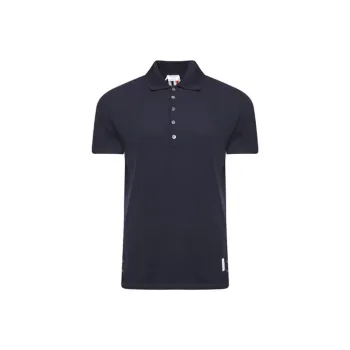 THOM BROWNE Classic Pique Stripe Relaxed Polo Shirt