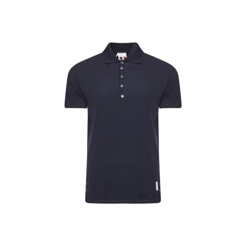 THOM BROWNE Classic Pique Stripe Relaxed Polo Shirt