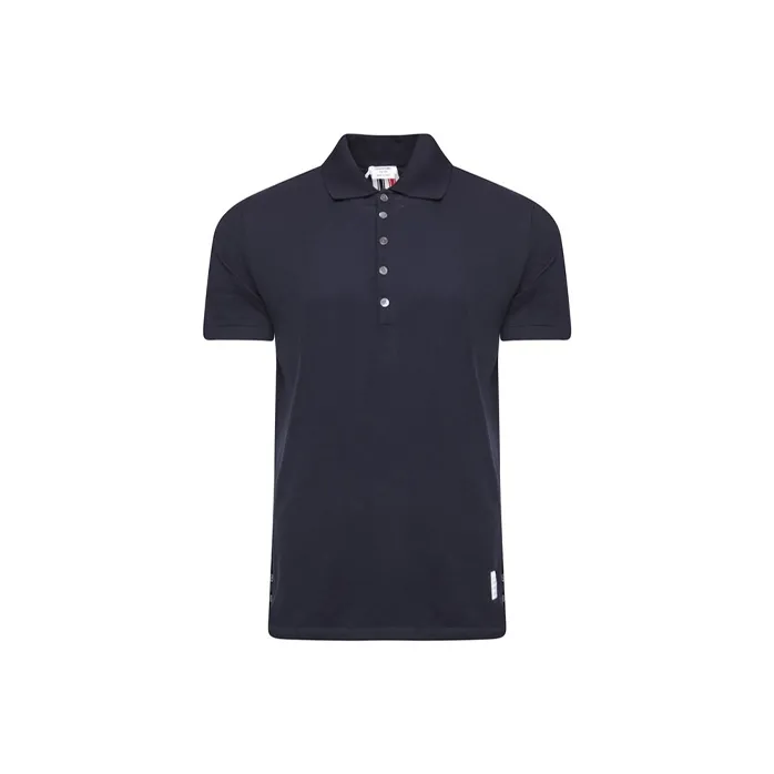 THOM BROWNE Classic Pique Stripe Relaxed Polo Shirt-0