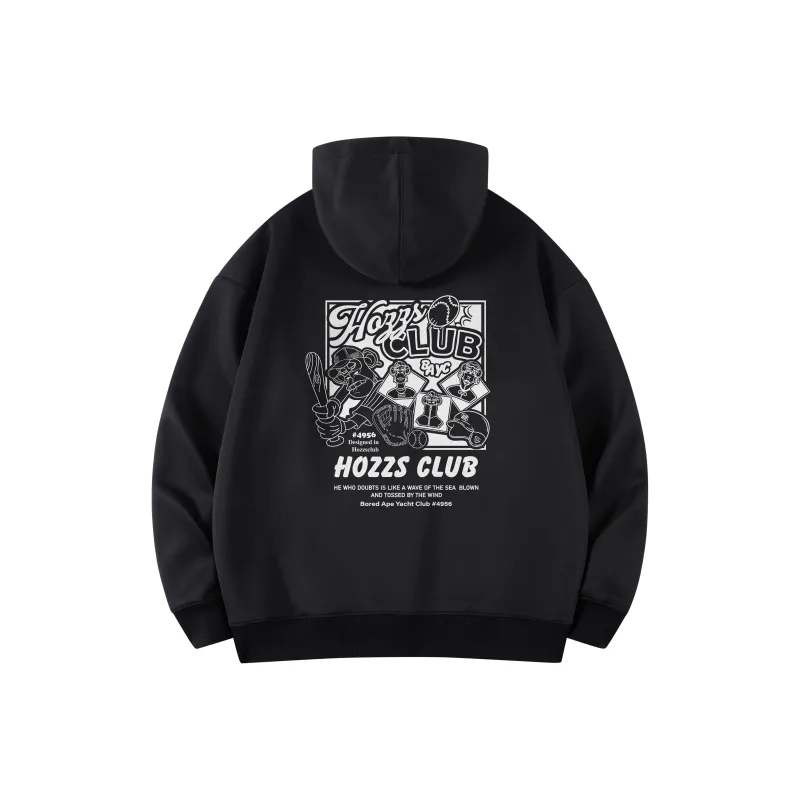 HOZZS x WULIAOYUAN LIANMINGKUAN Pullover Hooded Fleece Lined Hoodies & Sweatshirts Unisex-0