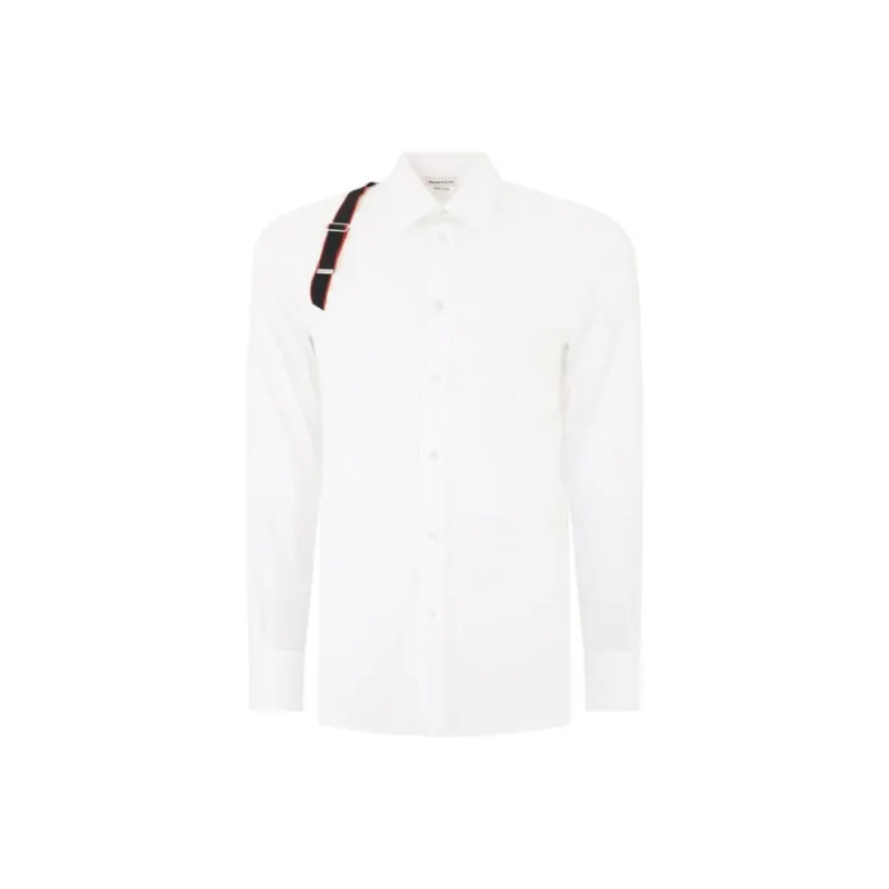 Alexander McQueen Logo Tape Harness Detailed Shirt-0
