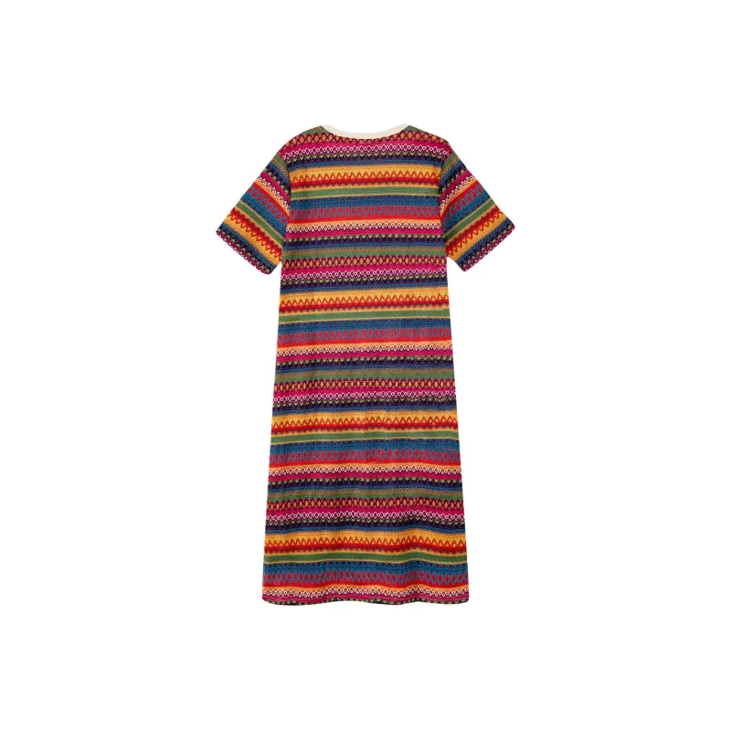 B.Duck Dress Women's Multicolor Red & Long-1