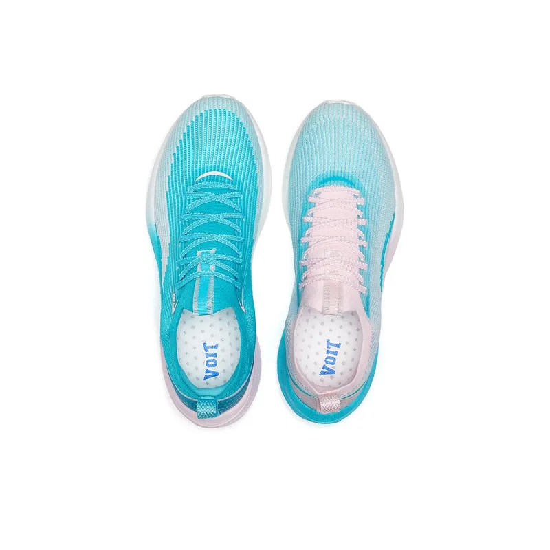 VOIT Cushioning Lightweight Rebound Low Top Marathon Running Shoes Unisex Pink Blue Mismatched-4