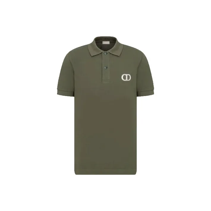 DIOR SS22 Polo Shirt Men's Olive-0