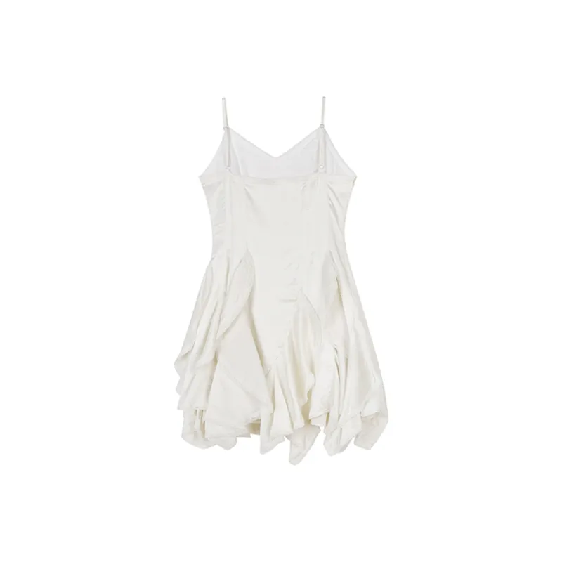GLEE DIARY Slip Dress Women's White-0