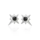Polaris Stud Earrings[Black Zircon]Sterling Silver